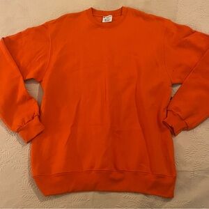 Champion Men's Bright Orange Crewneck Sweater